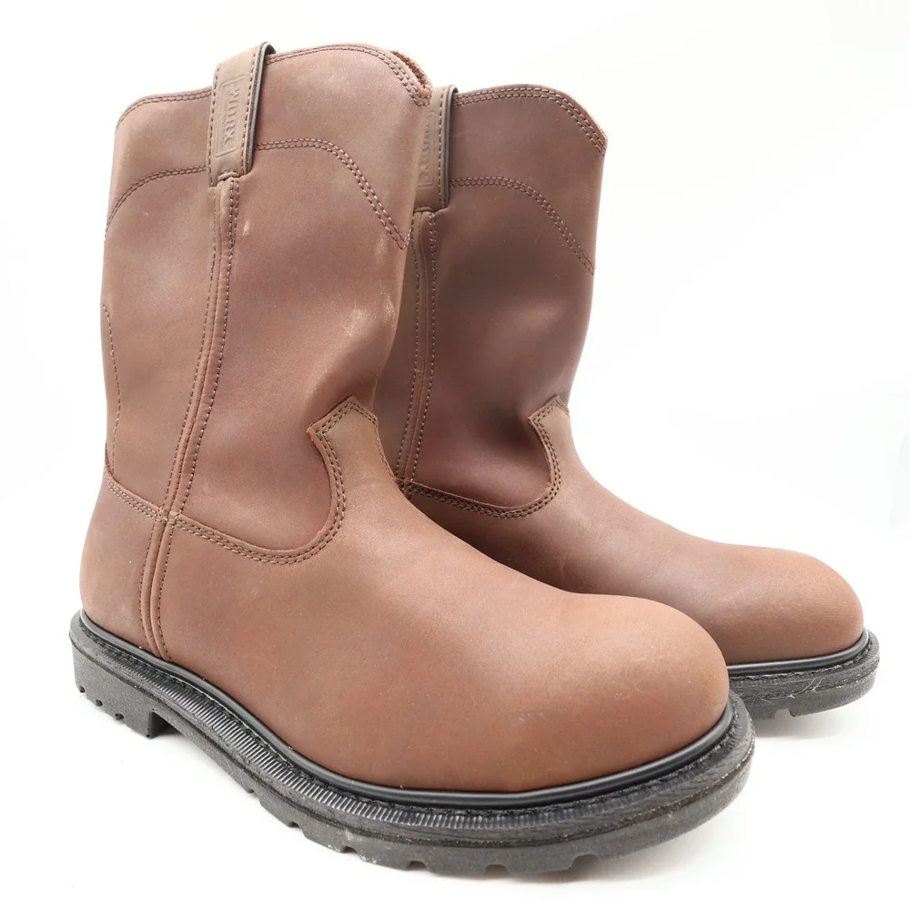 WORX Modern 5701 Steel Toe Work Boots Mens 12 Brown Leather NWT NIB